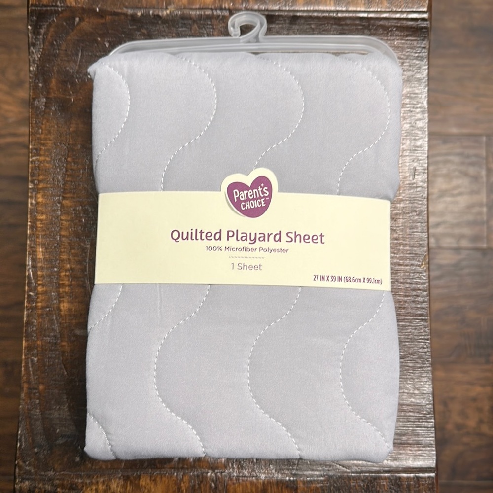 Quilted play yard/pack n play sheet